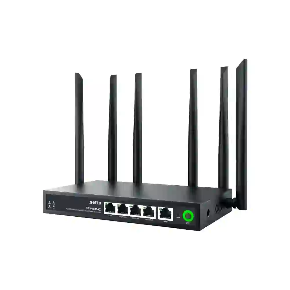 Netis Nbw1800ax 5 port Gigabit Wifi 6 Router Black   Wavetech Solutions Limited